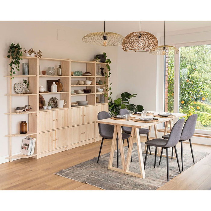 Astigarraga Pied de table Bok en bois 2 positions 75 x 64 x 5,8 cm