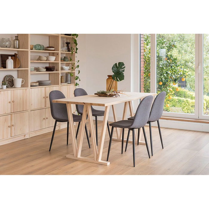 Astigarraga Pied de table Bok en bois 2 positions 75 x 64 x 5,8 cm