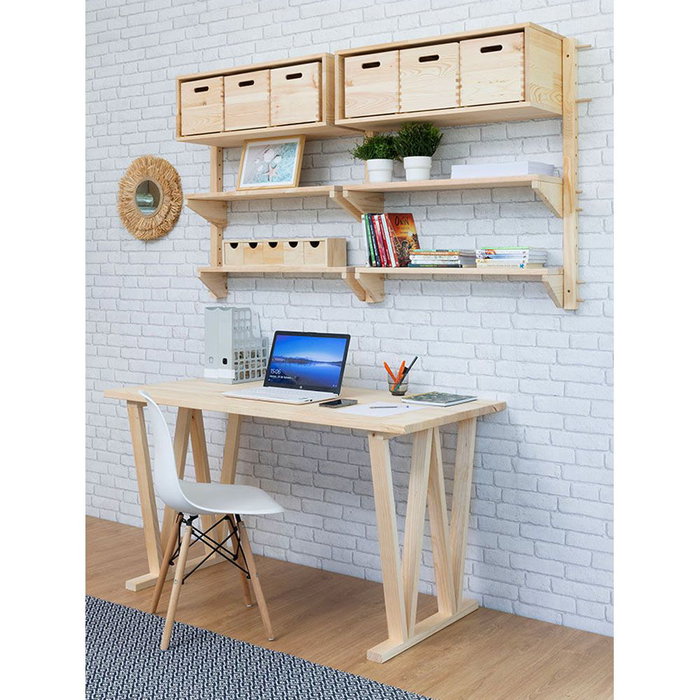 Astigarraga Pied de table Bok en bois 2 positions 75 x 64 x 5,8 cm