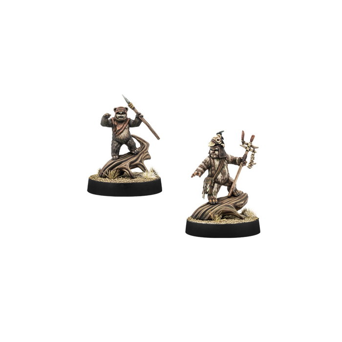 Asmodee SWL110ES - Jeu de Miniatures Star Wars Legion Logray & Wicket - Expansion - 2 Joueurs - 14+ Ans