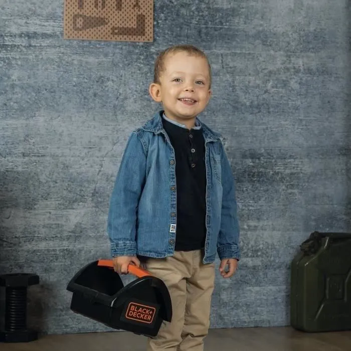 Smoby - Black & Decker - Boîte à outils pour enfants avec 6 outils (tournevis, scie, marteau) - Jouet de bricolage - À partir de 3 ans