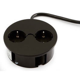 BACHMANN TWIST Module encastrable 2 prises Noir mat