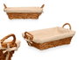 Kipit Cesta rectangulaire avec anses 38,5 x 24 x 13 cm en tissu et osier naturel (Set de 24)