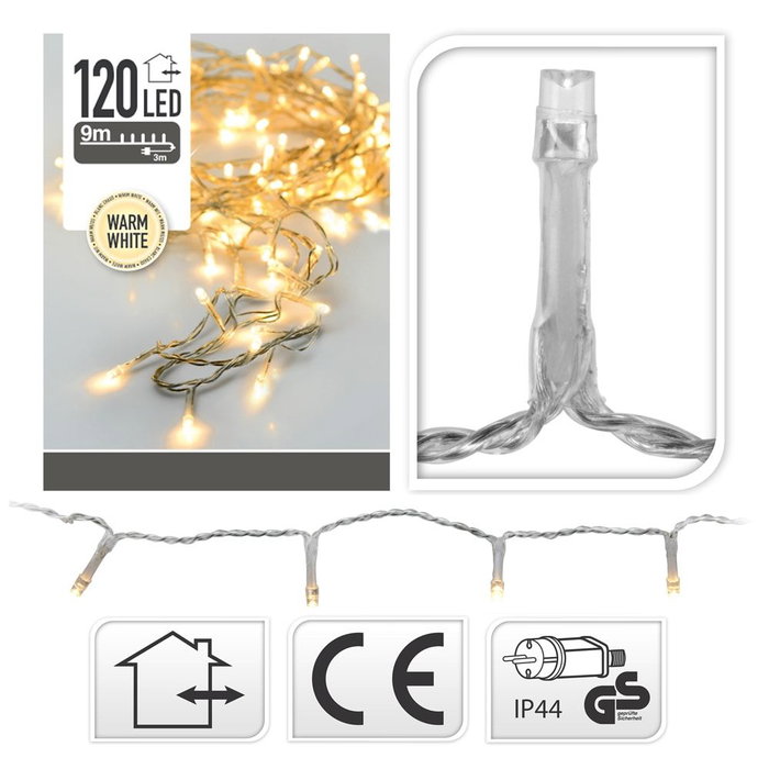 Guirlande lumineuse LED Transparent Lumière chaude Vert tendre 12 m Floral Guirlande lumineuse LED Transparent Lumière chaude Vert tendre 12 m Floral