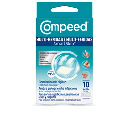 Compeed Pansements SmartSkin Multi-Heridas Hydrocolloïdes Imperméables Assortis, 10 unités