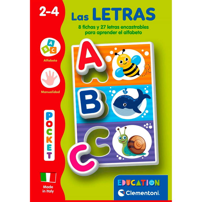 Clementoni Pocket Aprendo Las Letras - Jeu éducatif alphabet espagnol +2 ans Clementoni Pocket Aprendo Las Letras - Jeu éducatif alphabet espagnol +2 ans