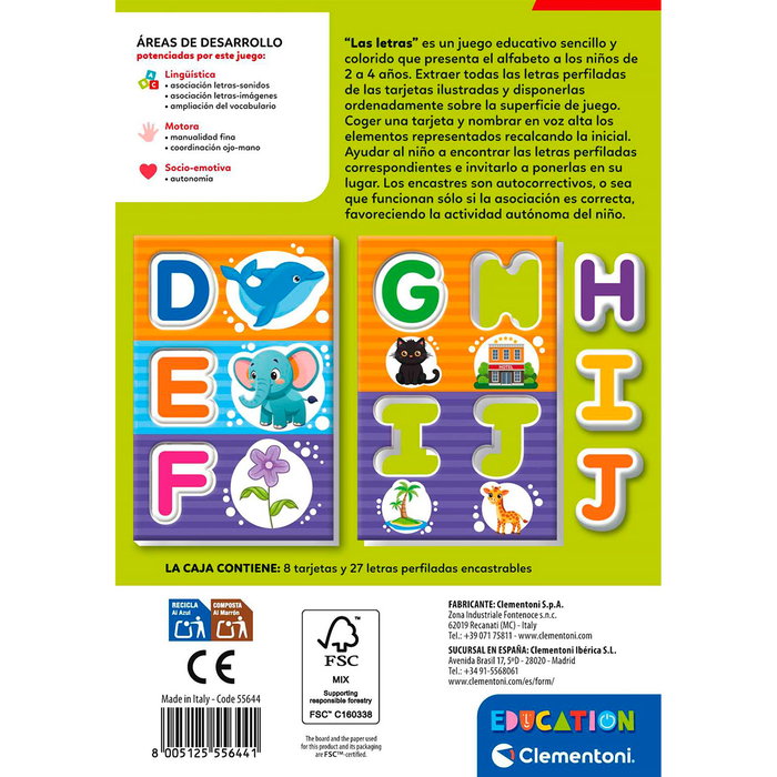 Clementoni Pocket Aprendo Las Letras - Jeu éducatif alphabet espagnol +2 ans Clementoni Pocket Aprendo Las Letras - Jeu éducatif alphabet espagnol +2 ans