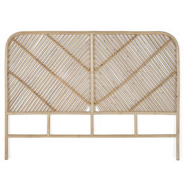 GINER Y COLOMER - Tête de lit en rotin artisanal 165 x 120 cm - Largeur 3.5 cm, couleur naturelle, montage non requis