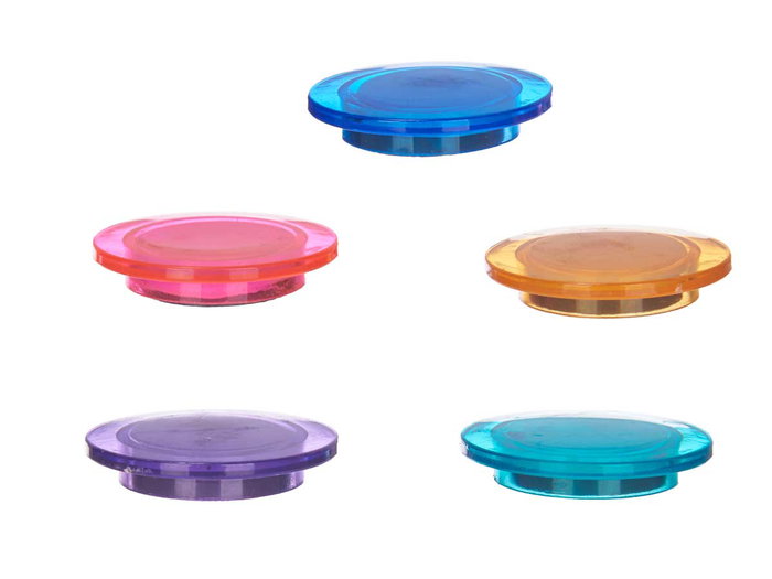 Pincello Lot de 5 Aimants Magnétiques Pastel 4 x 6.5 x 0.5 cm Plastique Métal Multicolore (Set de 36)