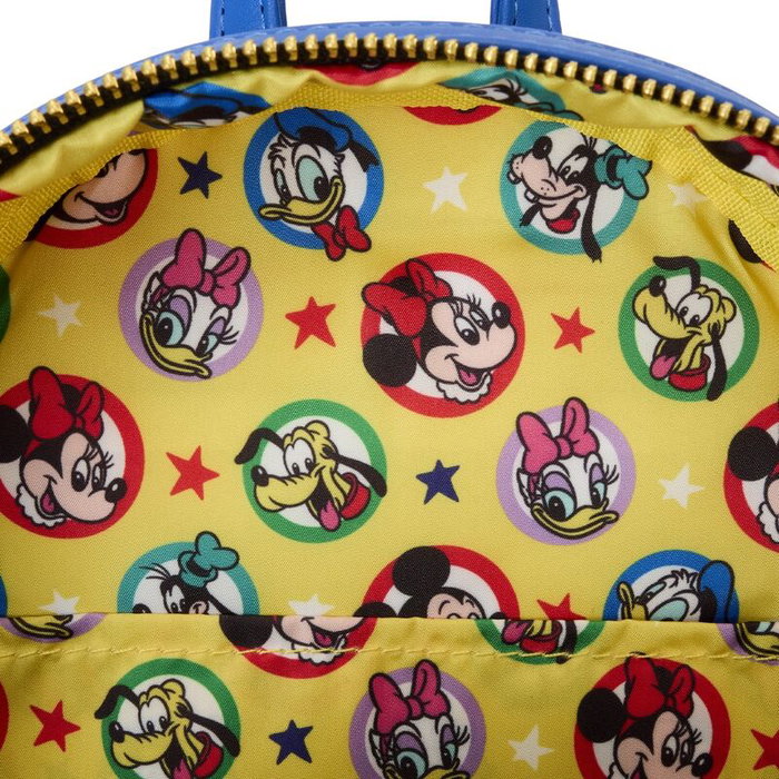 Loungefly Sac à dos Disney Mickey and Friends Classique - Taille 26 cm - Vegan Cuir - Compartiment principal, poche frontale et bretelles réglables Loungefly Sac à dos Disney Mickey and Friends Classique - Taille 26 cm - Vegan Cuir - Compartiment principal, poche frontale et bretelles réglables