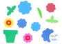 Innspiro Kit de fleurs et pots en mousse EVA adhésive, 60 pièces