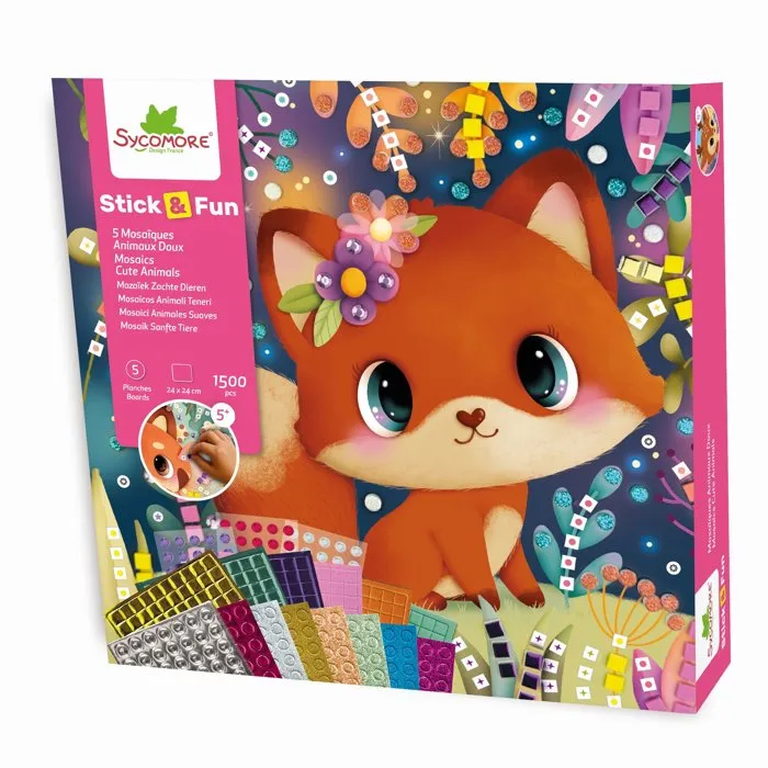 Sycomore Activité mosaïques Les Animaux Doux - 5 tableaux Sycomore Activité mosaïques Les Animaux Doux - 5 tableaux
