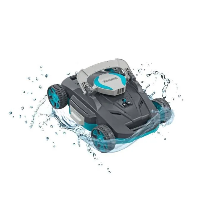 Robopool Platine 200 Robot aspirateur de piscine pour fond plat, autonomie 90 min, rechargeable, jusqu'à 20 m²