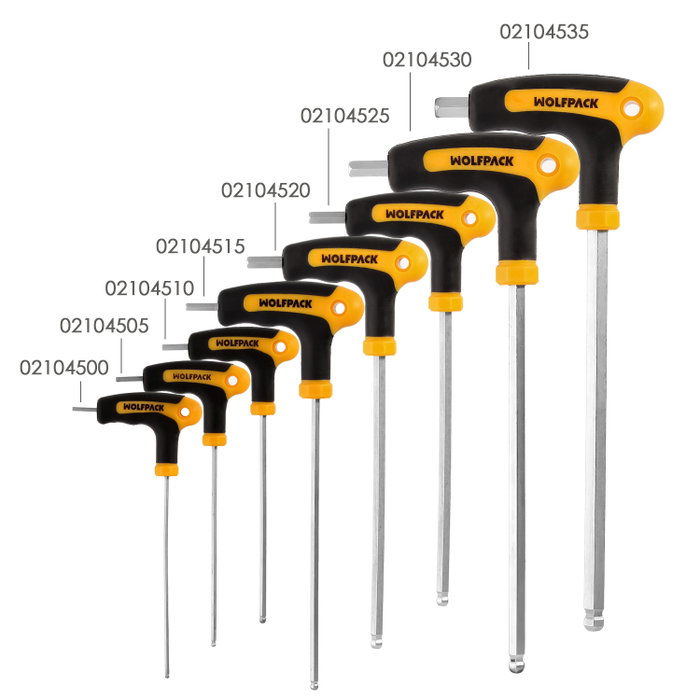 WOLFPACK LINEA PROFESIONAL Clé Allen avec extrémité sphérique 6,0 mm et manche en T