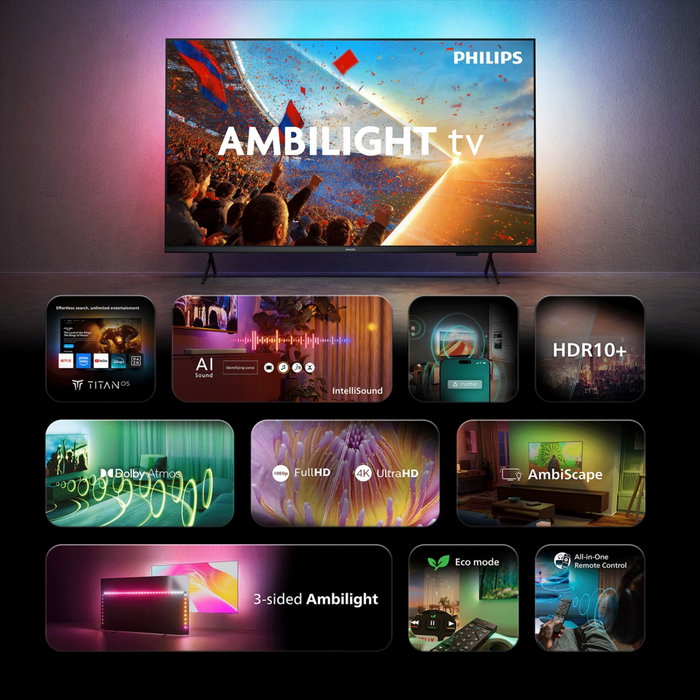 Philips 55PQS8501/12 Téléviseur LED 4K Ambilight Philips 55PQS8501/12 Téléviseur LED 4K Ambilight