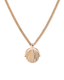 Rosefield Collier TOC Necklace Twisting Sunray Coin RG Doré