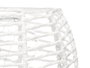 Giftdecor Lampe de Table Ronde en Corde Blanche 15x18 cm Métal Papier Piles AAA (Set de 12)