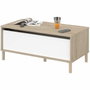 Parisot Table basse relevable MORPHOS Blanc et Chêne