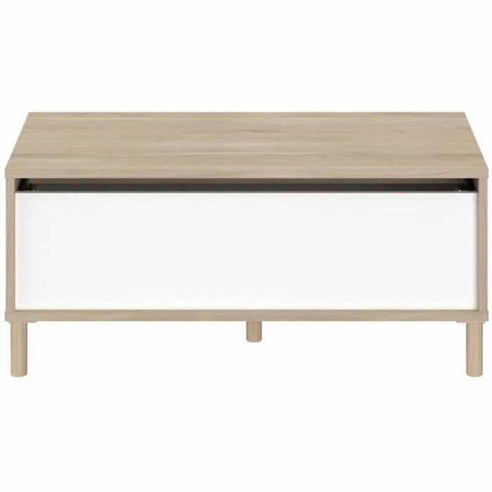Parisot Table basse relevable MORPHOS Blanc et Chêne