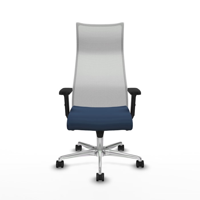 Piqueras y Crespo Chaise de Bureau Albacete Bleu marine et Blanc