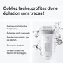 Braun SE7-011 Épilateur Électrique Femme Visage & Corps - 2 Modes, 40 Min Autonomie, Étanche - Blanc - Pour 1 Mois de Peau Douce