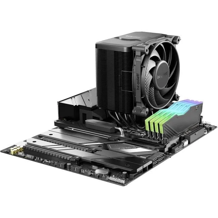 Be Quiet Dark Rock 5 - Refroidisseur CPU avec ventilateur Silent Wings 4 135 mm PWM, 6 caloducs, montage sans outil, compatible pâte thermique métal liquide, design élégant