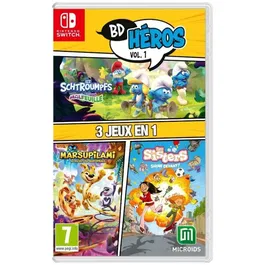 Microids Pack Bd Heros Vol.1 : Les Schtroumpfs Mission Malfeuille Sisters 1 Marsupilami - Jeu Nintendo Switch