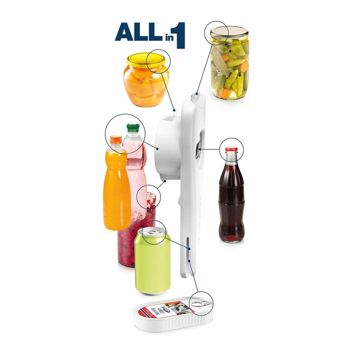 Ouvre-Boîte Multifonction Tescoma Presto Blanc Acier