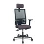 Piqueras y Crespo Chaise de bureau Bormate Gris et Noir
