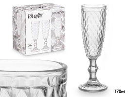 VIVALTO Copa Cava Diamante Transparente 170 ml
