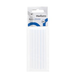 Hantums Sac de 6 Bâtonnets de Silicone Transparente Ø7