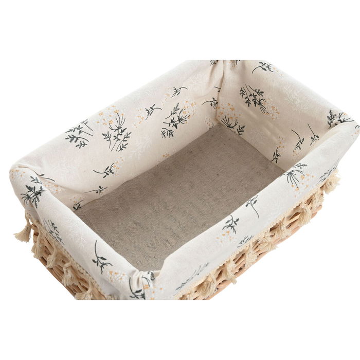 Panier à linge Home ESPRIT Naturel osier Shabby Chic 36 x 25 x 16 cm 4 Pièces