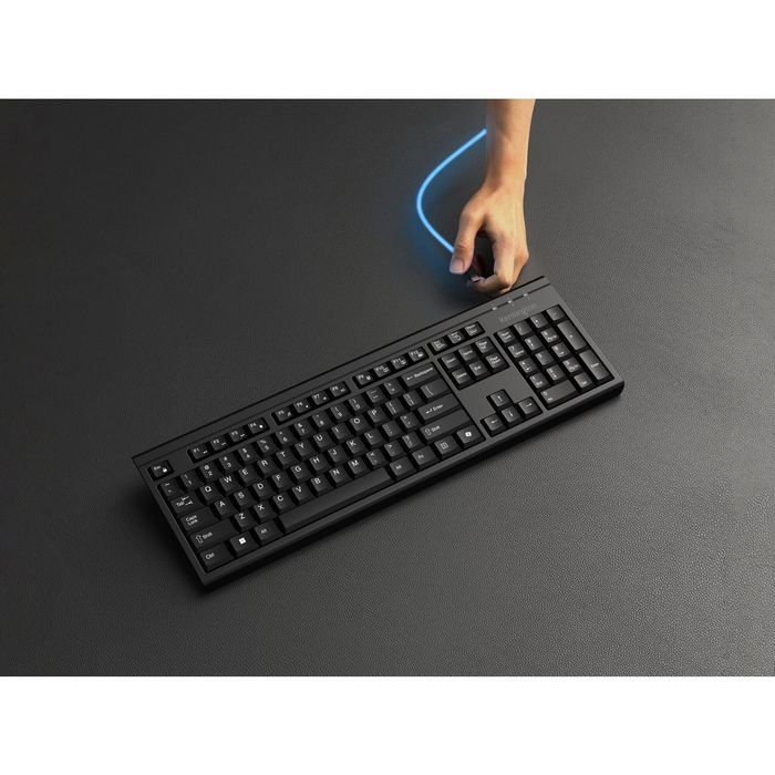 Kensington KM270 EQ - Kit clavier + souris sans fil rechargeable (récepteur USB, silencieux, résistant aux éclaboussures, pour Windows/macOS, design durable)