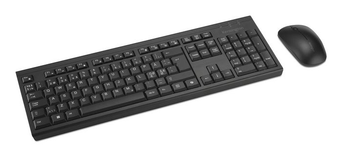 Kensington KM270 EQ - Kit clavier + souris sans fil rechargeable (récepteur USB, silencieux, résistant aux éclaboussures, pour Windows/macOS, design durable)