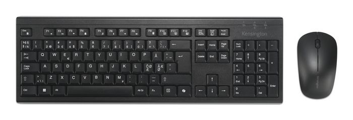 Kensington KM270 EQ - Kit clavier + souris sans fil rechargeable (récepteur USB, silencieux, résistant aux éclaboussures, pour Windows/macOS, design durable)