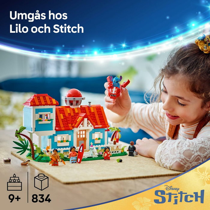 LEGO Disney La Maison sur la plage de Lilo et Stitch, 834 pièces