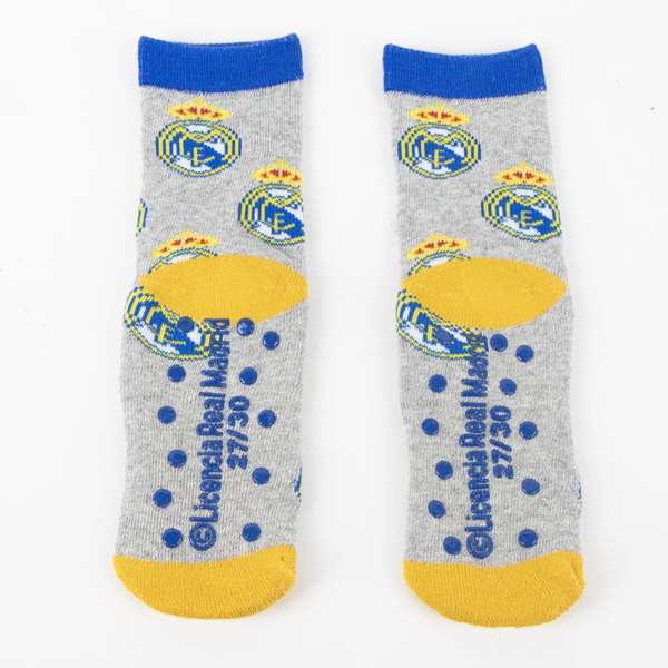 Cerdà Chaussettes antidérapantes avec applications Real Madrid pour enfant - Taille pied 27-30 (XS)