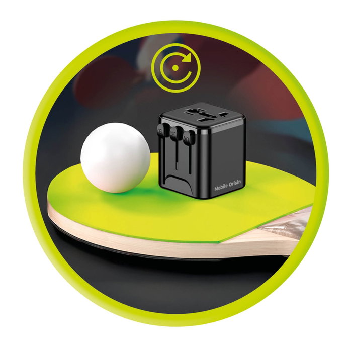 Mobile Origin PW30 Adaptateur de voyage universel EU/UK/US/AUS, noir
