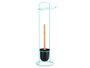 Berilo Porte-Papier Toilette Métal et Bambou Menta avec Brosse WC 17x57x16 cm (Set de 6)
