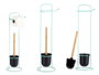 Berilo Porte-Papier Toilette Métal et Bambou Menta avec Brosse WC 17x57x16 cm (Set de 6)