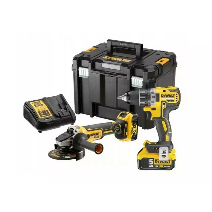 DeWalt DCK2020P2T-QW Set de outils sans fil (DCD791 + DCG405 + 2x 5.0 Ah) DeWalt DCK2020P2T-QW Set de outils sans fil (DCD791 + DCG405 + 2x 5.0 Ah)