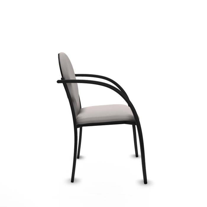 Piqueras Y Crespo Chaise Hellín Blanche avec Accoudoirs Fixes
