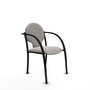 Piqueras Y Crespo Chaise Hellín Blanche avec Accoudoirs Fixes