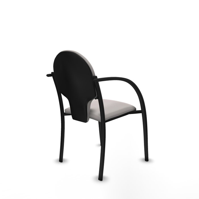Piqueras Y Crespo Chaise Hellín Blanche avec Accoudoirs Fixes