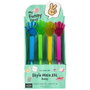 The Concept Factory Stylo XXL avec main en plastique transparent, couleurs assorties