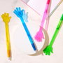 The Concept Factory Stylo XXL avec main en plastique transparent, couleurs assorties