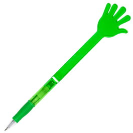 The Concept Factory Stylo XXL avec main en plastique transparent, couleurs assorties