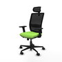 Piqueras Y Crespo Chaise de bureau Haches, mécanisme Sincro/Traslack, Pistacho/Noir