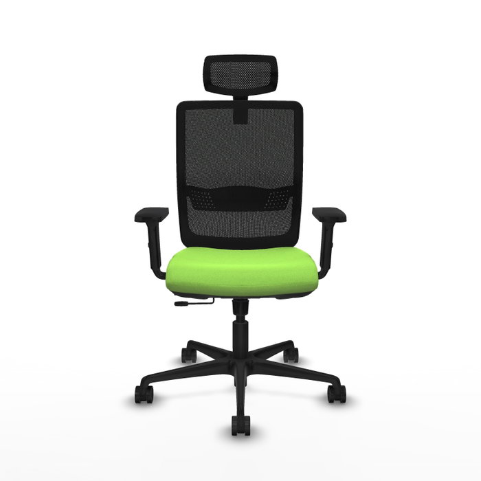 Piqueras Y Crespo Chaise de bureau Haches, mécanisme Sincro/Traslack, Pistacho/Noir