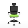 Piqueras Y Crespo Chaise de bureau Haches, mécanisme Sincro/Traslack, Pistacho/Noir